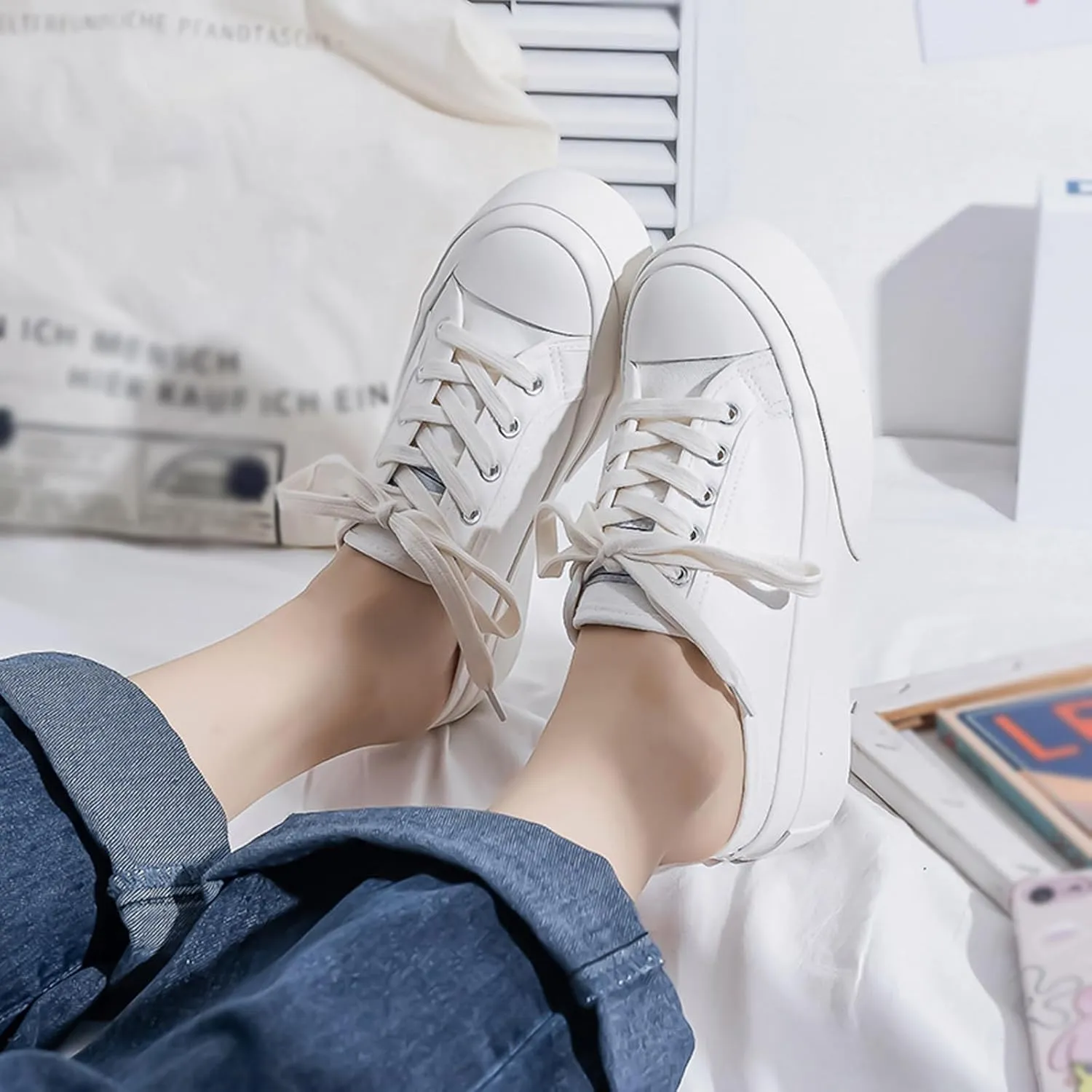 2025 Women Canvas Mules Memory Foam Clipper Fashion Sneakers Comfortable Slip-On Backless Holiday,Comfortable Casual Shoes,Slip on Mules Sneakers