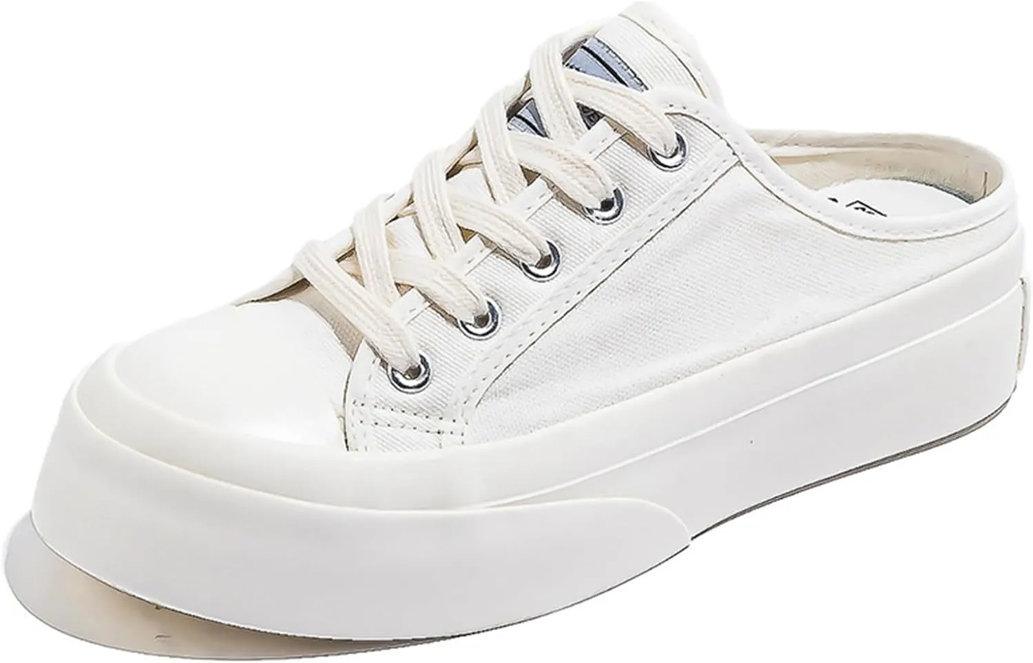 2025 Women Canvas Mules Memory Foam Clipper Fashion Sneakers Comfortable Slip-On Backless Holiday,Comfortable Casual Shoes,Slip on Mules Sneakers