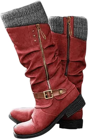 Boots For Women Knee High Wide Width Cowboy Boots Cowgirl Western Pointed Toe Wide Calf Fashion Classic Boot