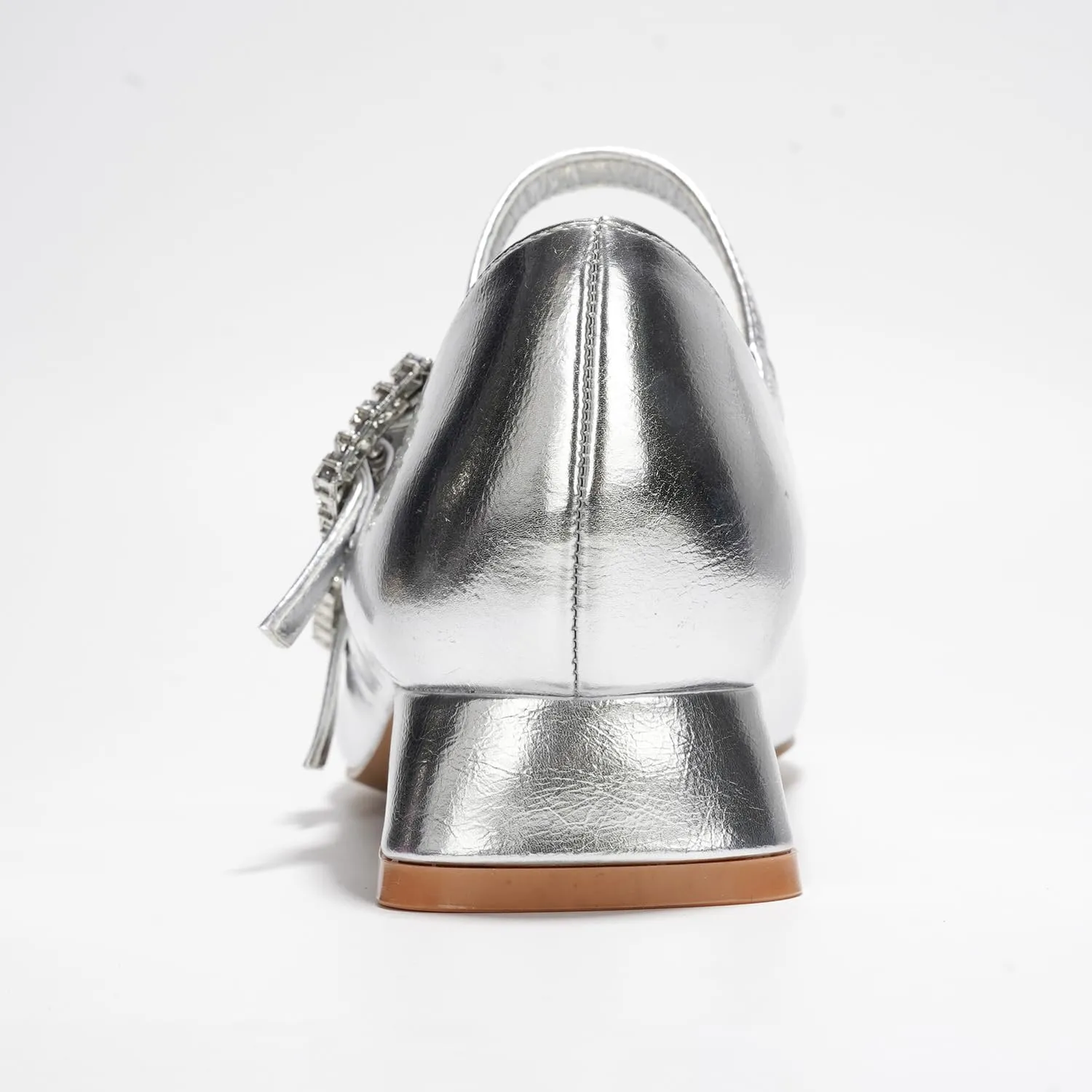 Cape Robbin Harri Metallic Leather Mary Jane Heels (Harri)
