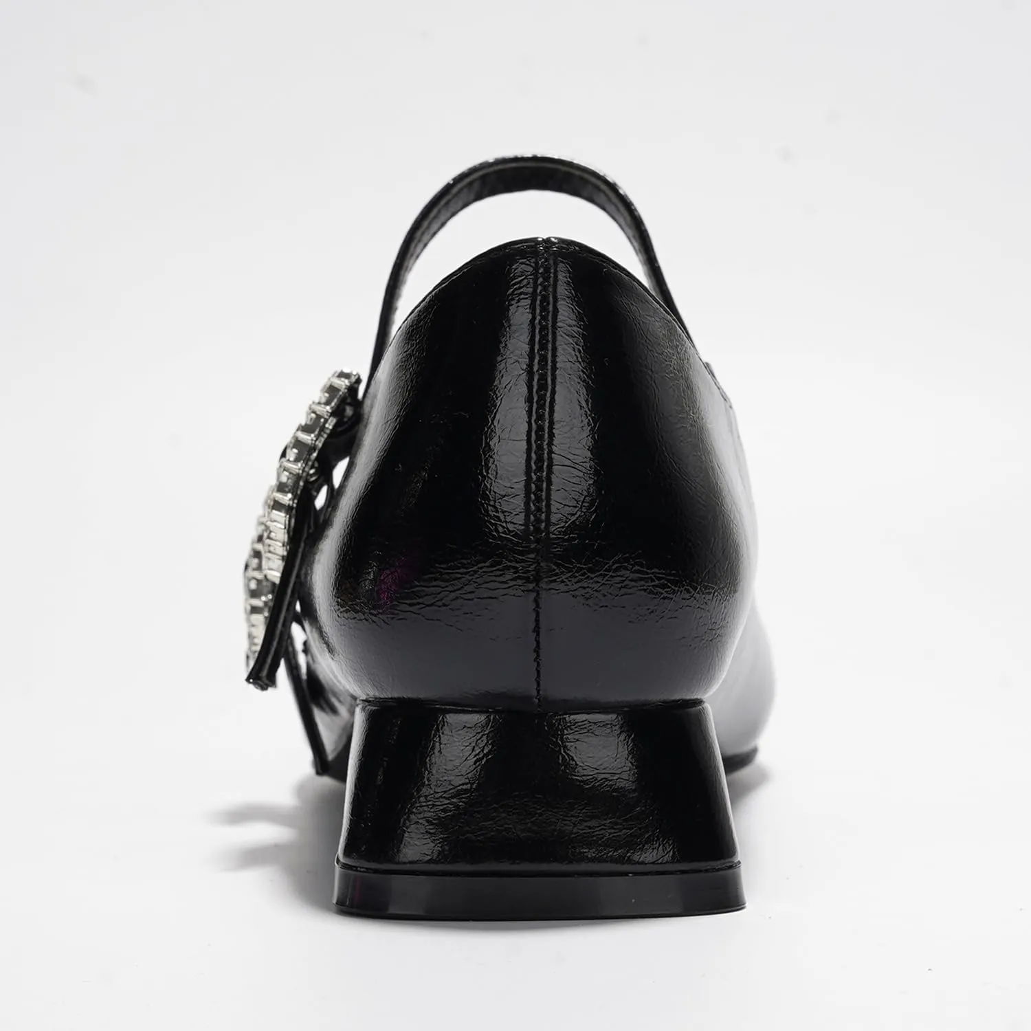 Cape Robbin Harri Metallic Leather Mary Jane Heels (Harri)