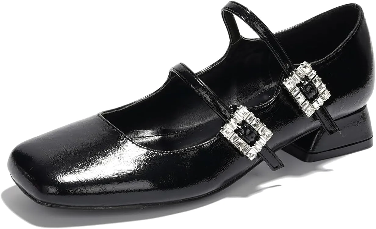 Cape Robbin Harri Metallic Leather Mary Jane Heels (Harri)