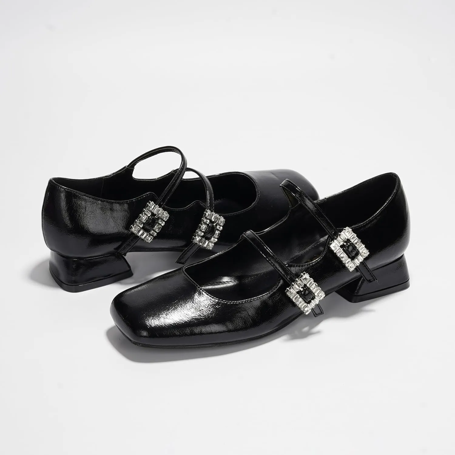 Cape Robbin Harri Metallic Leather Mary Jane Heels (Harri)
