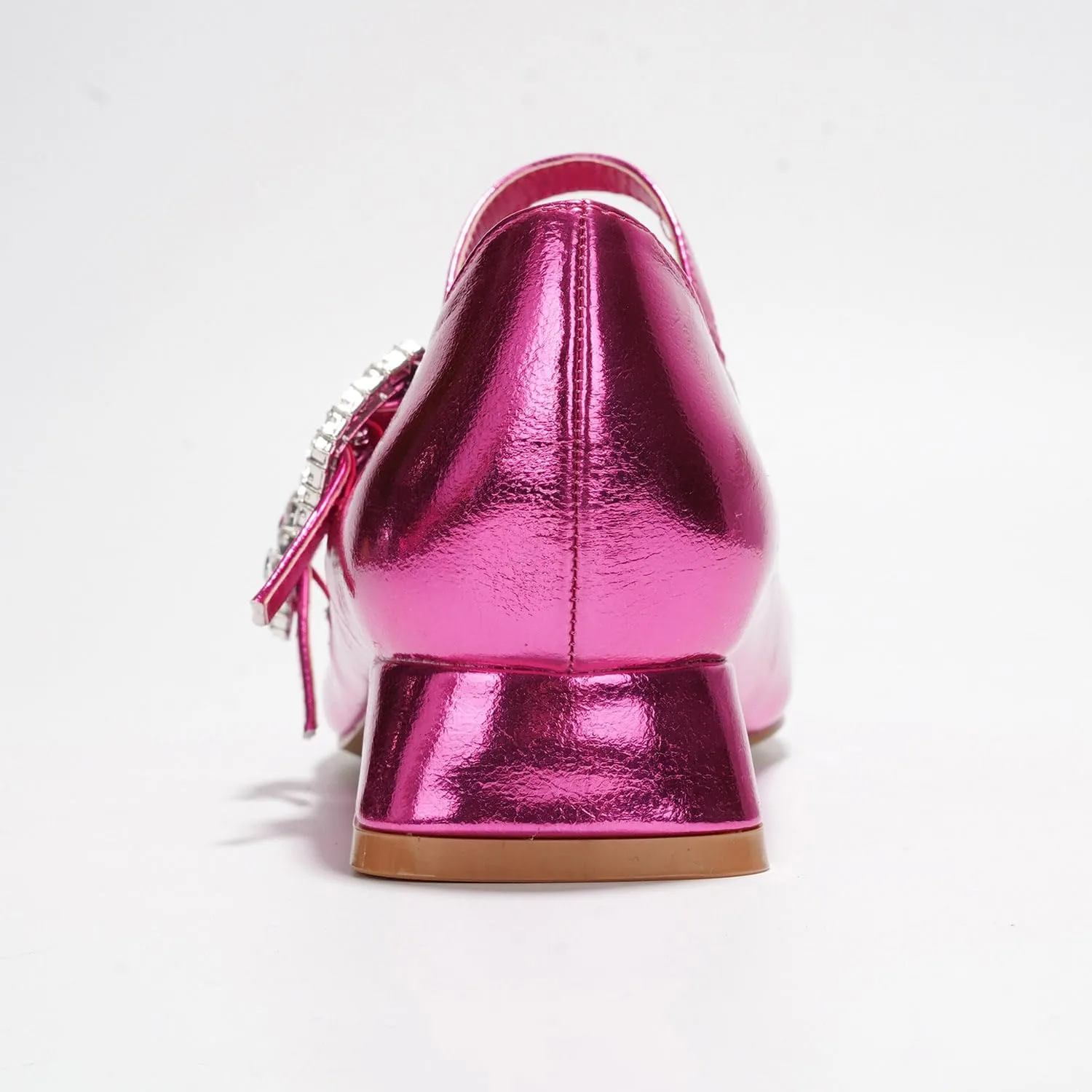 Cape Robbin Harri Metallic Leather Mary Jane Heels (Harri)