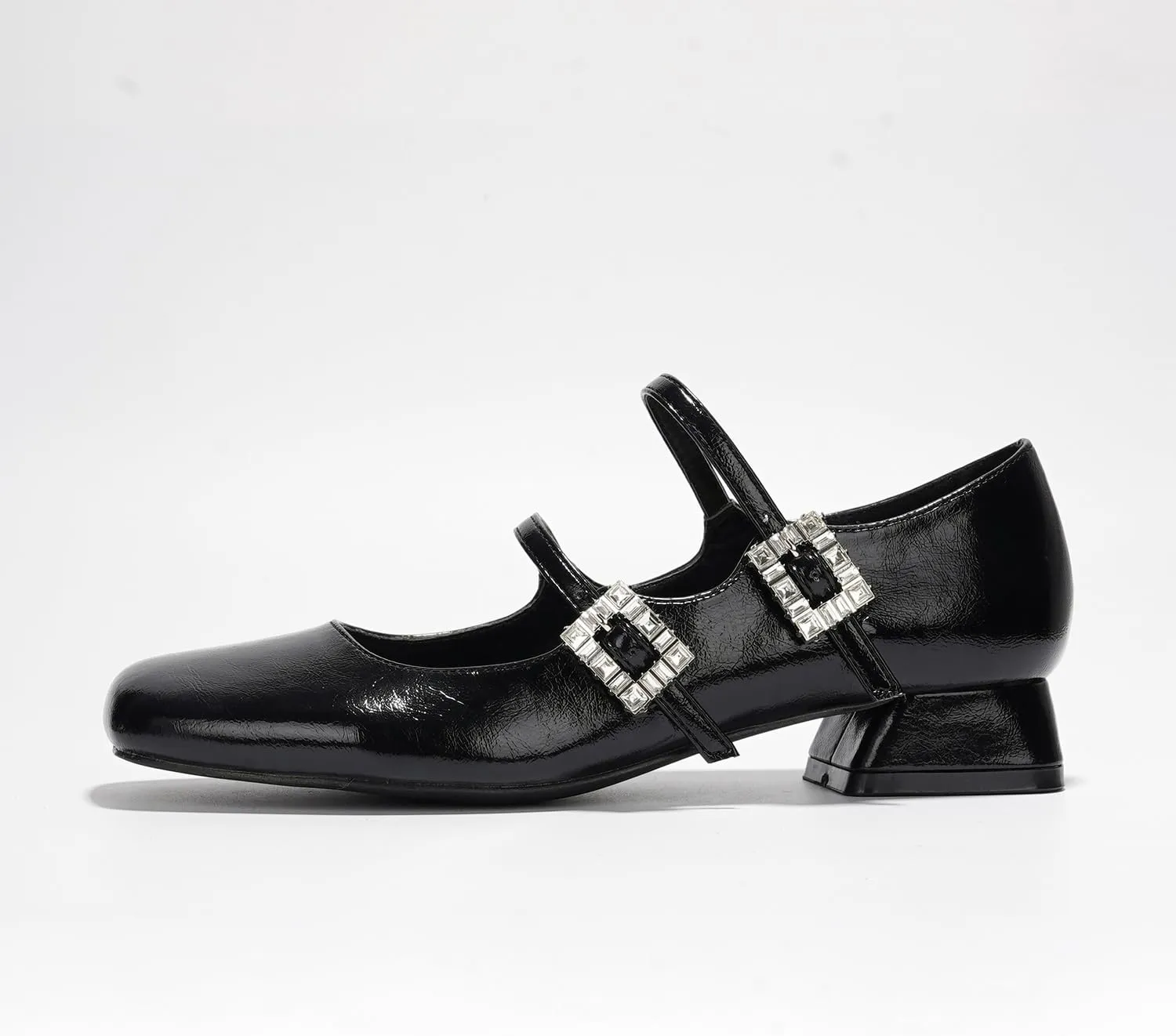 Cape Robbin Harri Metallic Leather Mary Jane Heels (Harri)