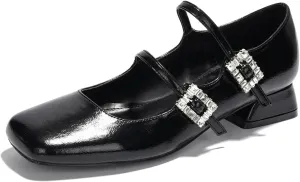 Cape Robbin Harri Metallic Leather Mary Jane Heels (Harri)