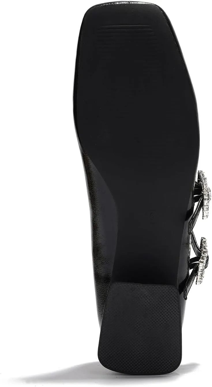 Cape Robbin Harri Metallic Leather Mary Jane Heels (Harri)
