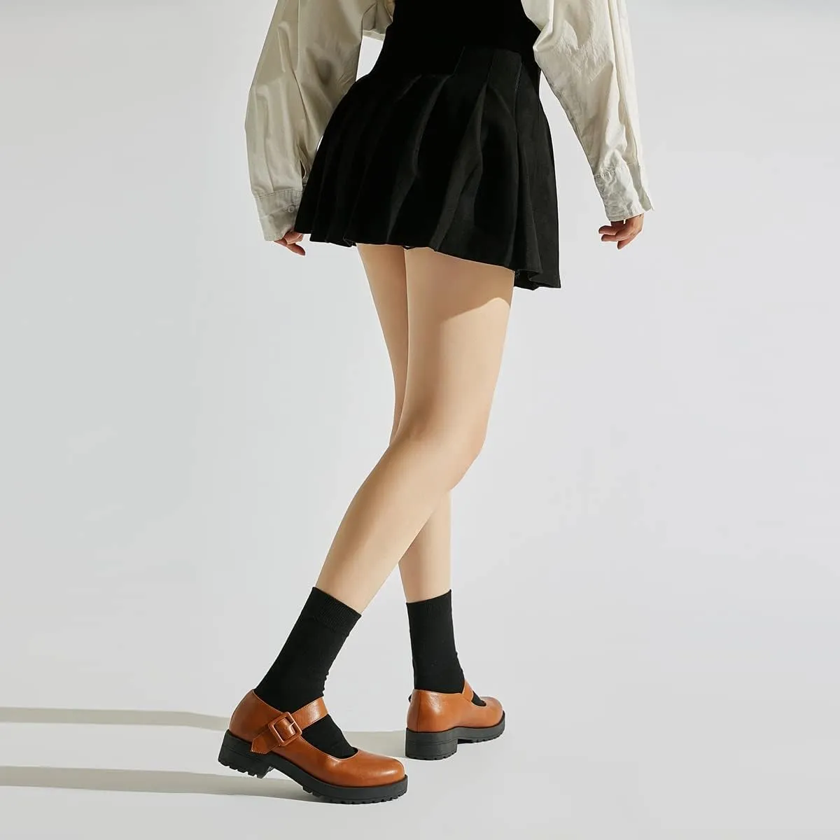 Caradise Womens Chunky Mary Janes Platform Cosplay Uniform Shoes