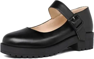 Caradise Womens Chunky Mary Janes Platform Cosplay Uniform Shoes