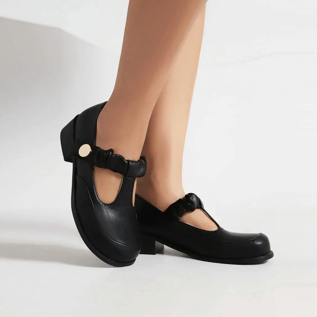 Caradise Womens Chunky Mary Janes Platform Cosplay Uniform Shoes
