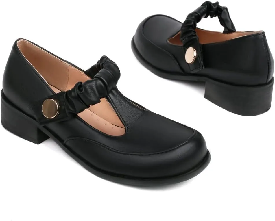Caradise Womens Chunky Mary Janes Platform Cosplay Uniform Shoes