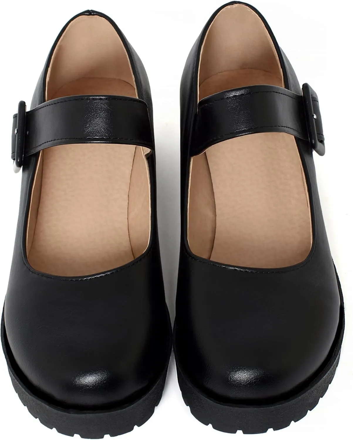 Caradise Womens Chunky Mary Janes Platform Cosplay Uniform Shoes