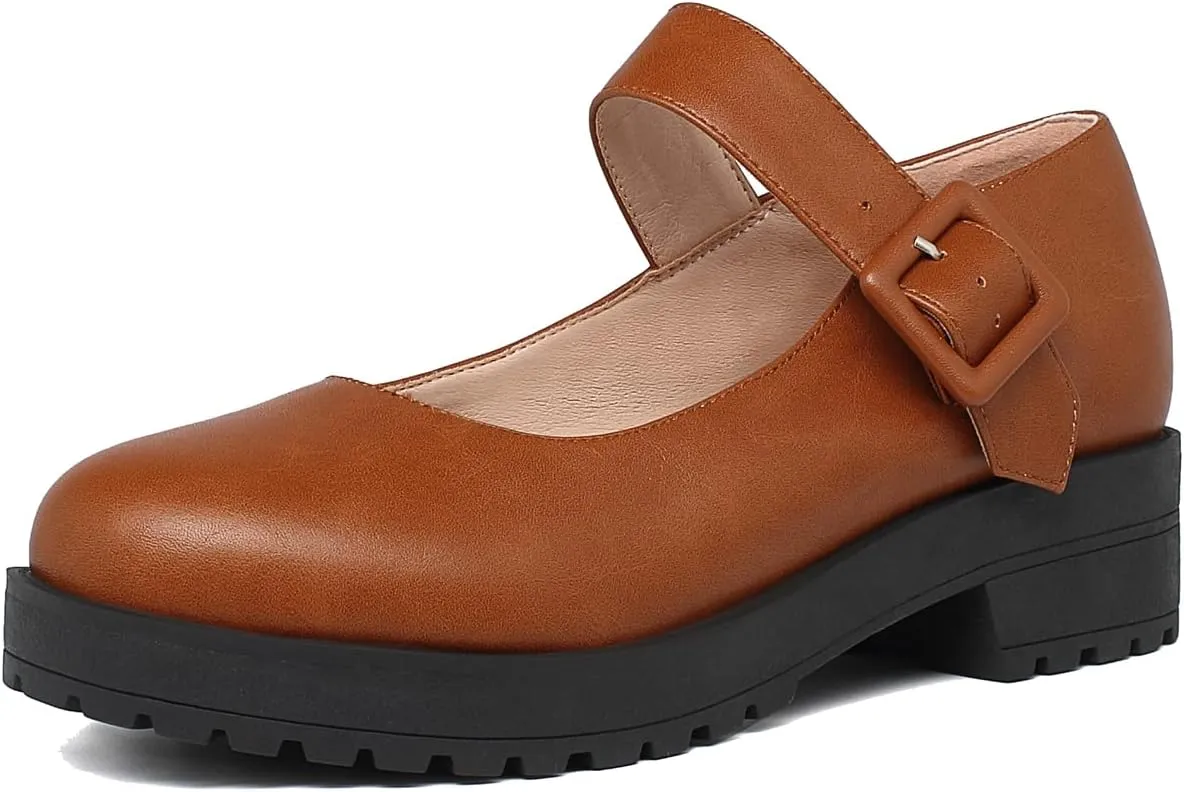 Caradise Womens Chunky Mary Janes Platform Cosplay Uniform Shoes