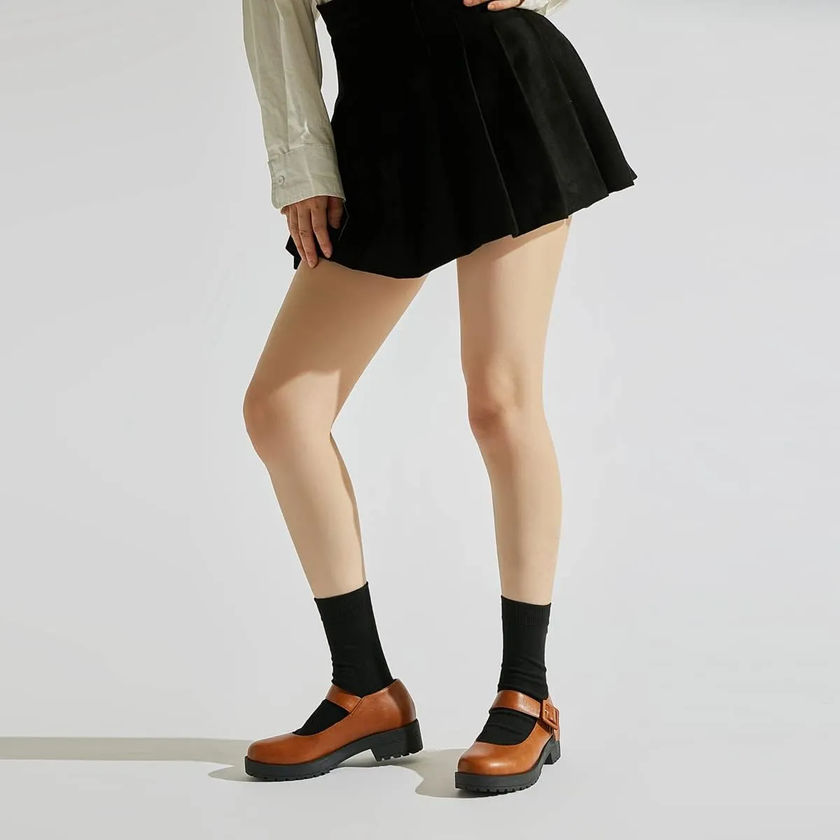 Caradise Womens Chunky Mary Janes Platform Cosplay Uniform Shoes