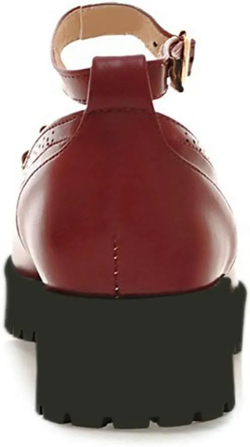 Caradise Womens Chunky Mary Janes Platform Cosplay Uniform Shoes