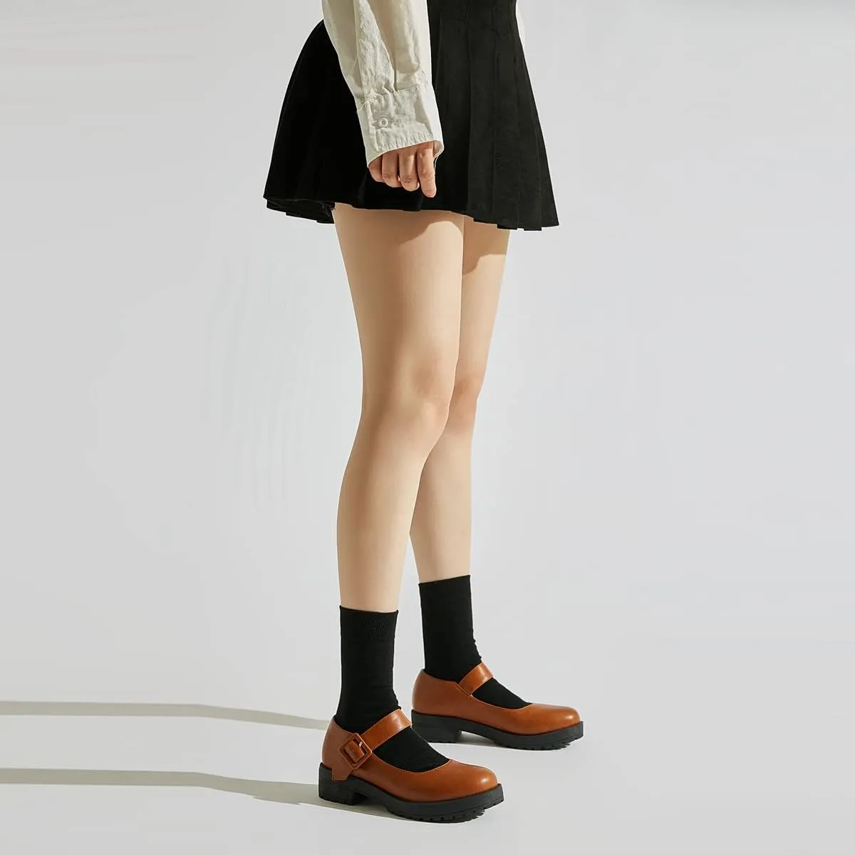 Caradise Womens Chunky Mary Janes Platform Cosplay Uniform Shoes