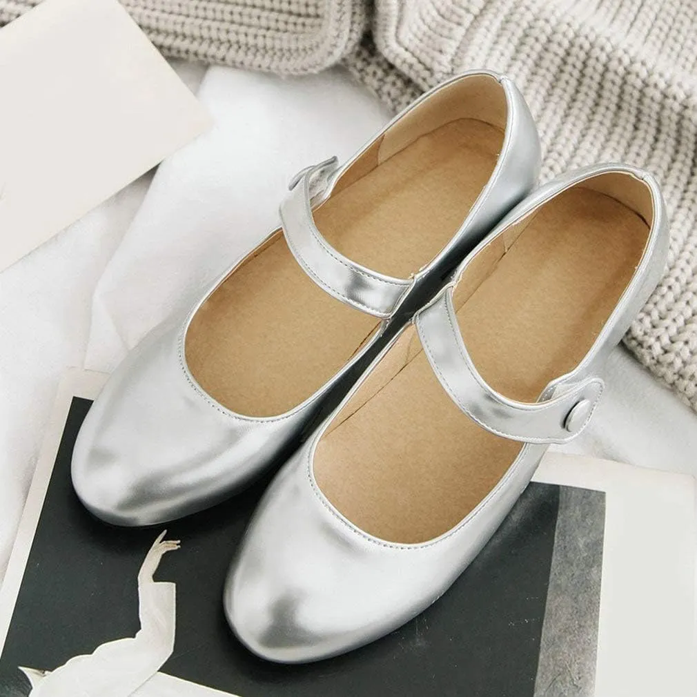 Caradise Womens Low Heel Chunky Mary Janes Uniform Dress Shoes