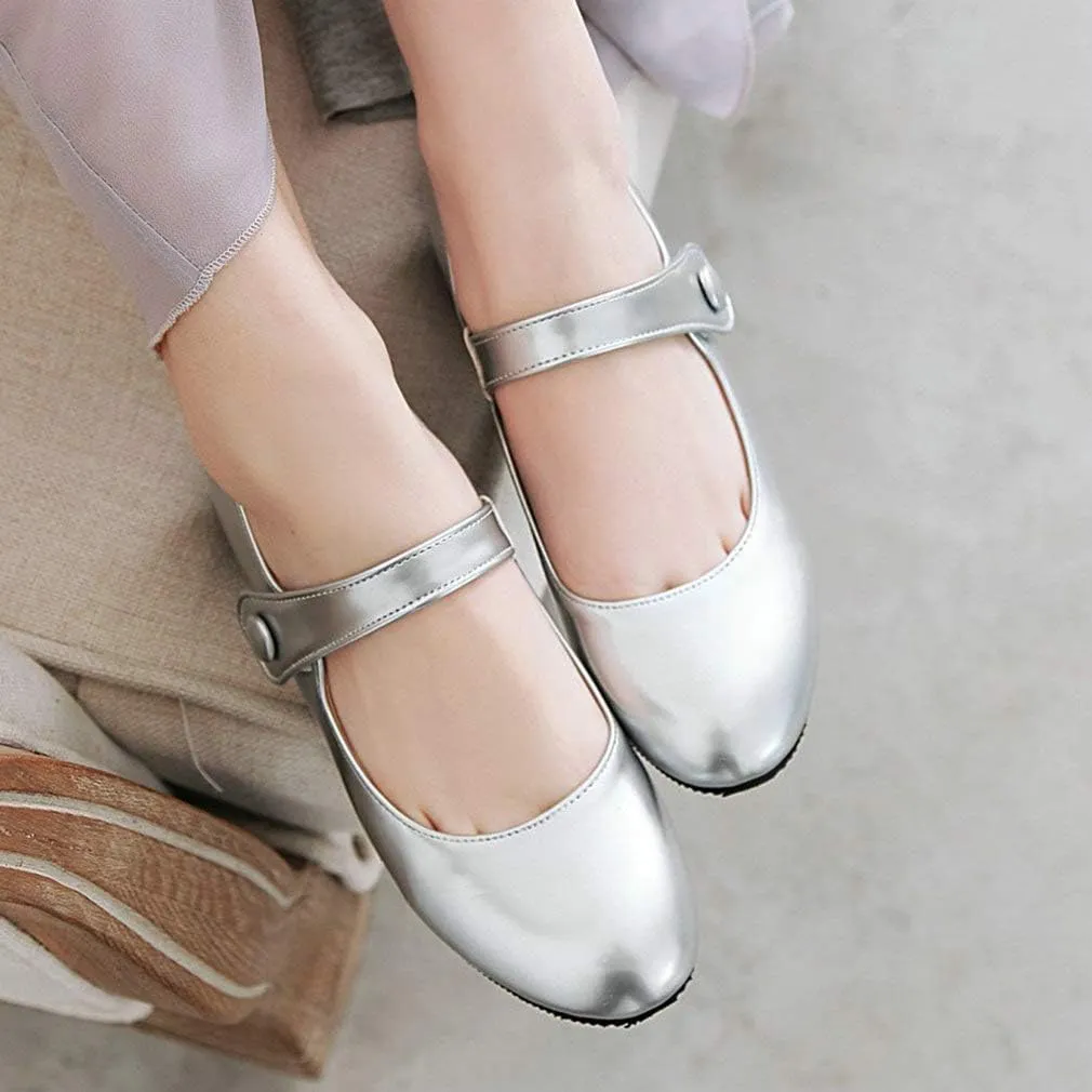 Caradise Womens Low Heel Chunky Mary Janes Uniform Dress Shoes
