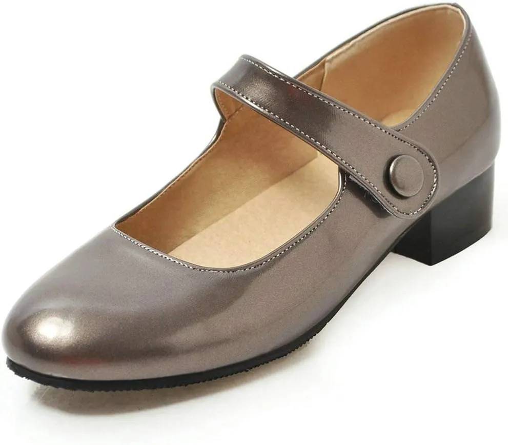 Caradise Womens Low Heel Chunky Mary Janes Uniform Dress Shoes