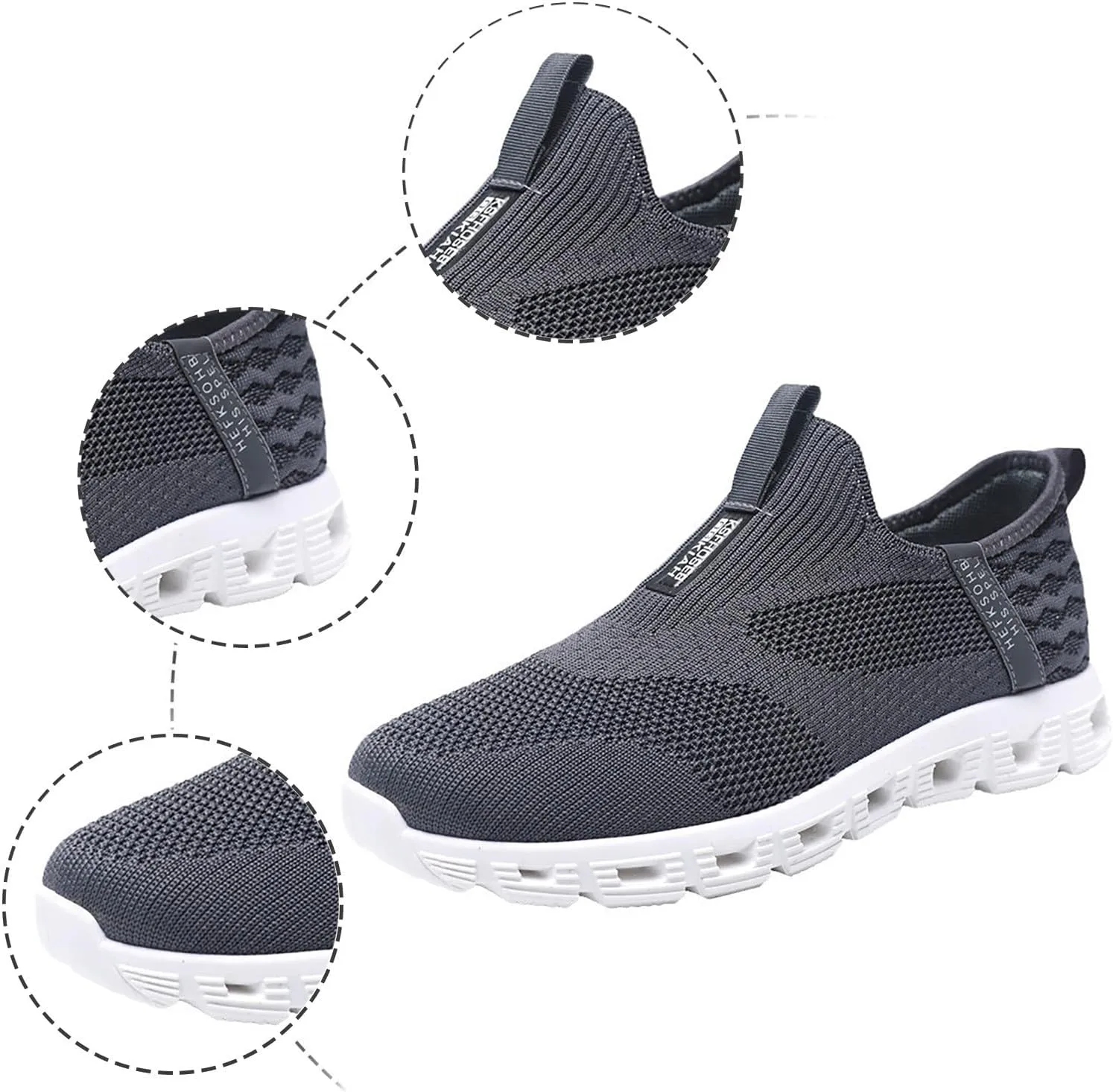 Casual Shoes for Men Soft Cushions Athletic Comfortable Mountaineering Solid Color Driving Mens Sneaker