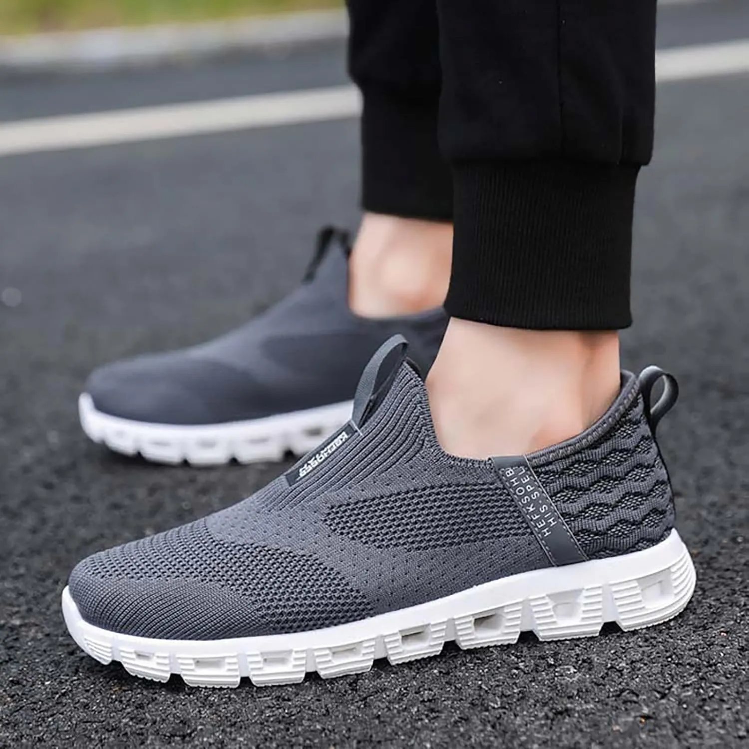 Casual Shoes for Men Soft Cushions Athletic Comfortable Mountaineering Solid Color Driving Mens Sneaker