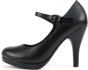 City Classified Comfort Topshoeave Women's Dennis Mary Jane High HEE Black l