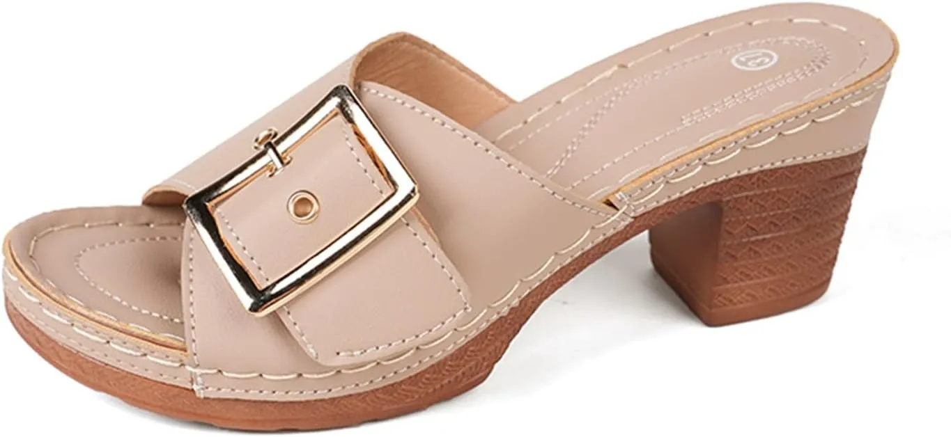 Comfy Dress Sandals for Women Low Heel Hollow Out Slip On Slides Wedges Fashion Dressy Rome Beach Summer Shoes
