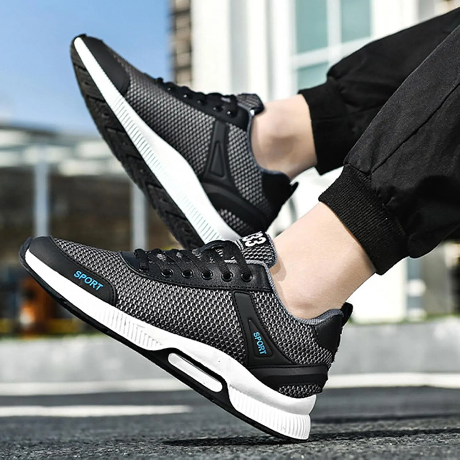 Couple Men's Elevator Shoes Men's Casual Mesh Trainers Lightweight Breathable Lace Up Sports Shoes with Hidden Lift Heel for Men Cm Shoes Sneaker for Men