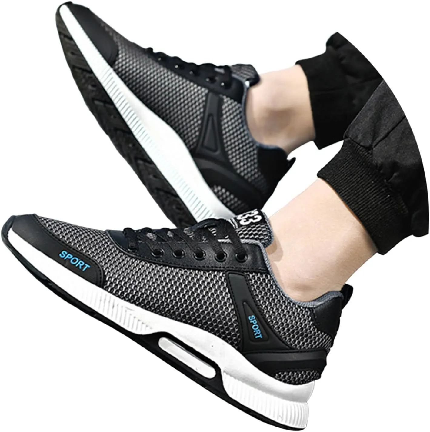 Couple Men's Elevator Shoes Men's Casual Mesh Trainers Lightweight Breathable Lace Up Sports Shoes with Hidden Lift Heel for Men Cm Shoes Sneaker for Men