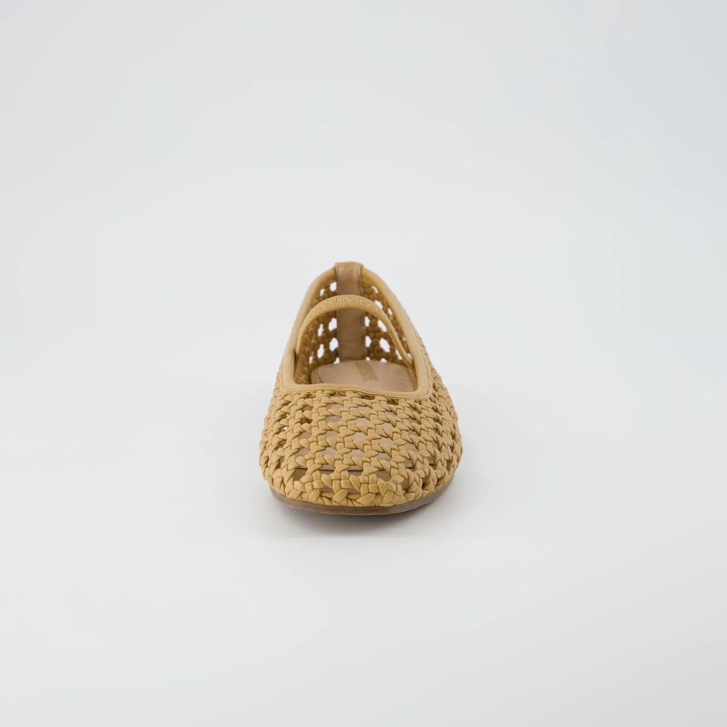 CUSHIONAIRE Weavy Squared Toe Woven Ballet Flats Shoes for Women with Memory Foam | Comfortable Mary Jane Flats for Women with Breathable Mesh Design | Wide Widths Available