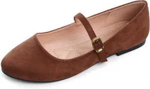 Dear Time Mary Jane Flats for Women Elegant Ballet Flats Strap Shoes Dressy Square Toe Flats Shoes