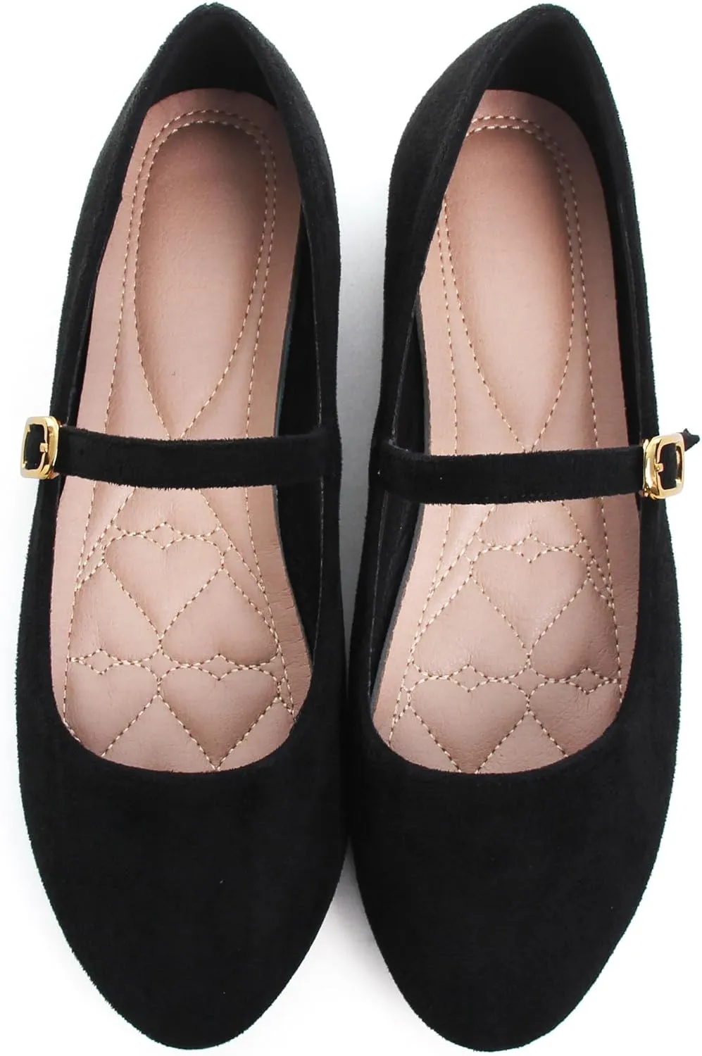 Dear Time Mary Jane Flats for Women Elegant Ballet Flats Strap Shoes Dressy Square Toe Flats Shoes