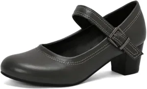 DINTAHA Womens Chunky Low Heel Mary Jane Shoes Vintage Heels Retro Dress Shoes