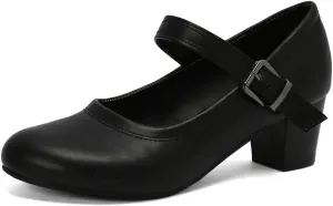 DINTAHA Womens Chunky Low Heel Mary Jane Shoes Vintage Heels Retro Dress Shoes