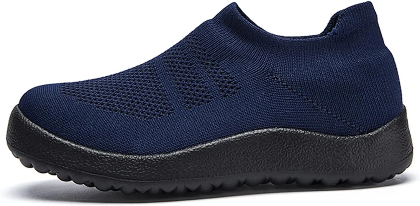 Fashion Spring and Summer Women Sports Shoes Flat Bottom Lightweight Slip On Fly Woven Mesh All Terrain Shoes