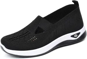 Fashion Summer Women Sports Shoes Flat Bottom Non Slip Mesh Hollow Upper Breathable Soft Slip On Casual Style Shoes for Men Wide