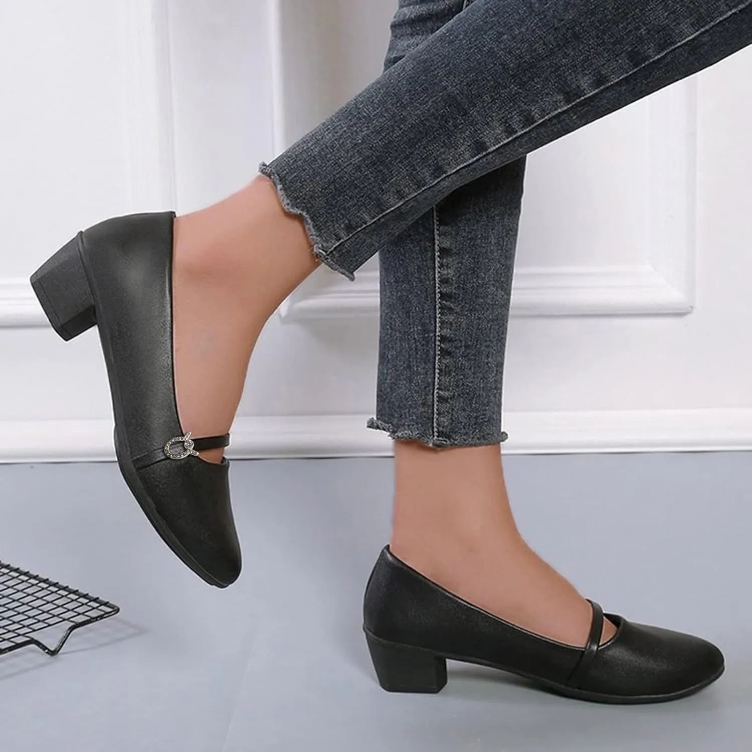 Fashion Womens Breathable Lace Up Shoes Chunky Heels Casual Sandals Dress Loafer Women's Casual Walking Shoes