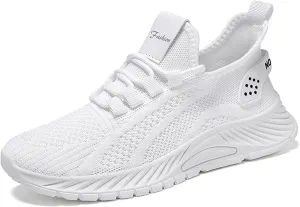 Flying Weaving Sneakers Women New Korean Fashion Round Head Lace Up Casual Shoes Thick Bottom Running Shoes Working