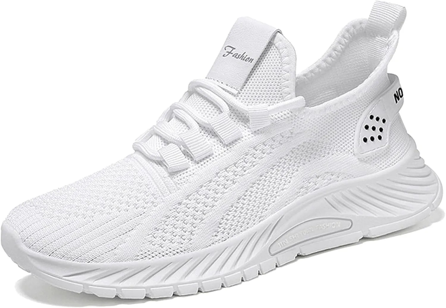 Flying Weaving Sneakers Women New Korean Fashion Round Head Lace Up Casual Shoes Thick Bottom Running Shoes Working