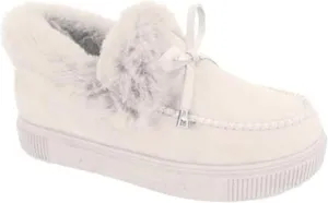 Lausiuoe Boots For Women Ankle Booties Winter Warm Snow Fuzzy Flat Loafers Cute Silp On Comfortable Casual Walking Shoes