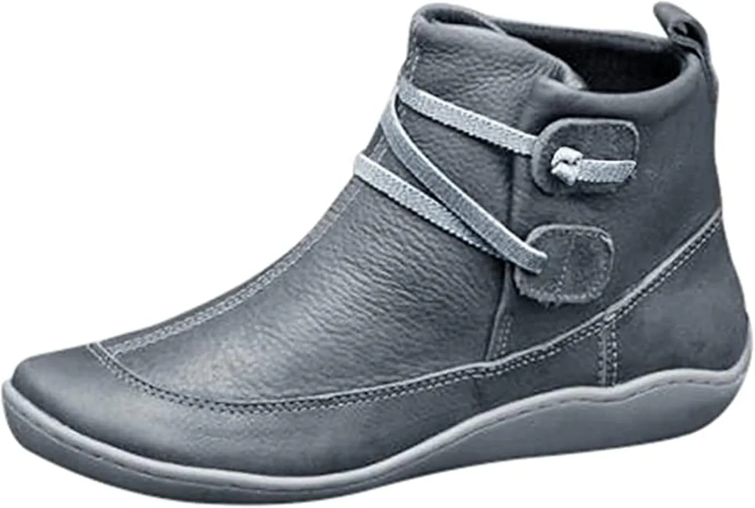 Lausiuoe Boots For Women Fashion Sexy Western Ankle Booties Casual Dressy Wide Width Comfortable Elegant Flat Shoes
