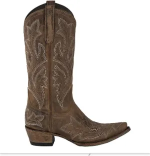 Lausiuoe Cowboy Boots For Women Wide Calf Tall Knee High Embroidered Pull-On Fashion Chunky Heel Cowgirl Western Boots
