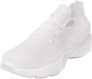 Lausiuoe Running Shoes For Women Arch Support Slip-on Walking Shoes Slip Resistant Breathable Workout Fashion Sneakers