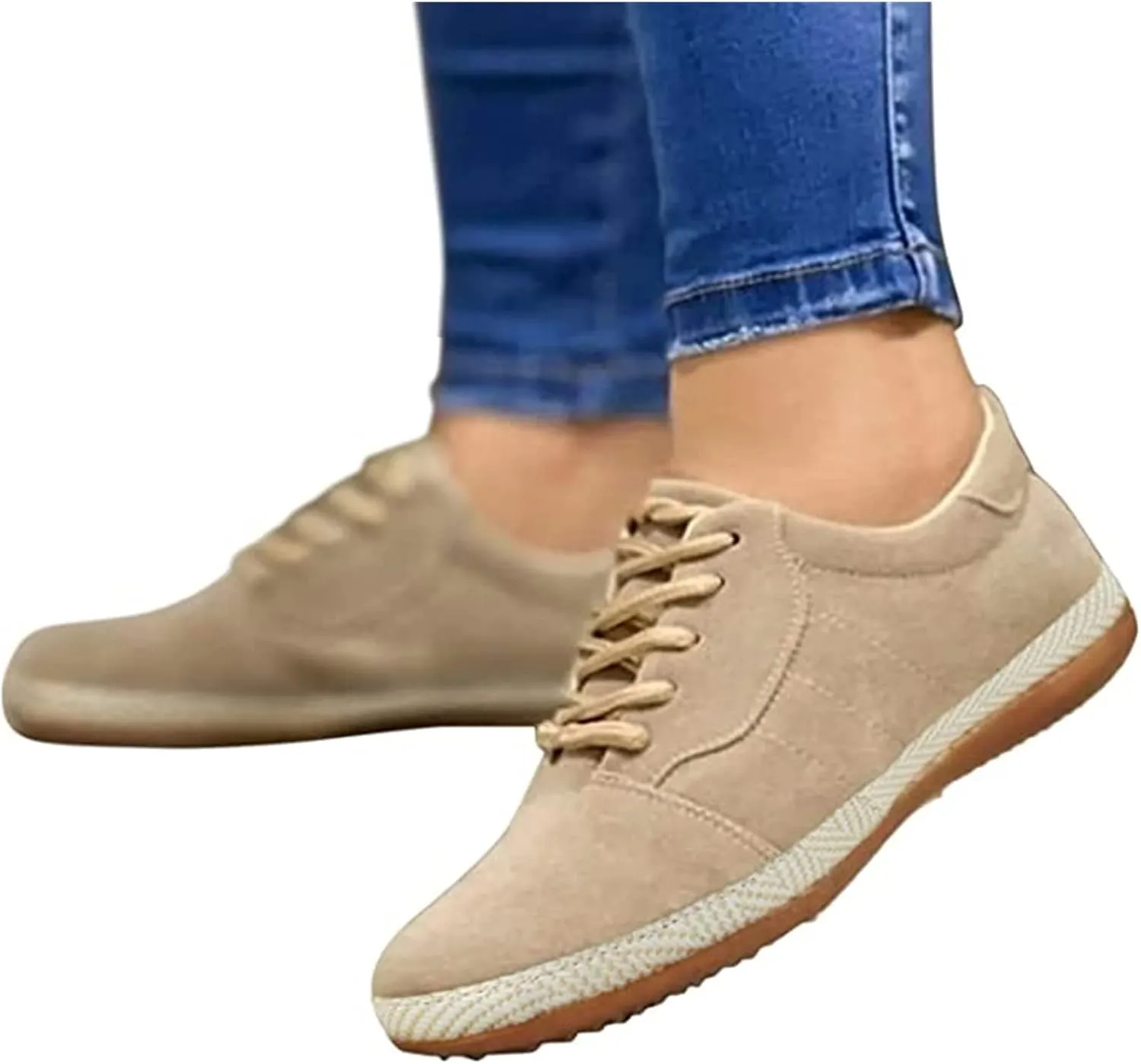 Lausiuoe Shoes For Women Dressy Flats Canvas Loafers Slip On Fashion Canvas Sneakers Casual Soft Comfortable Walking Shoes
