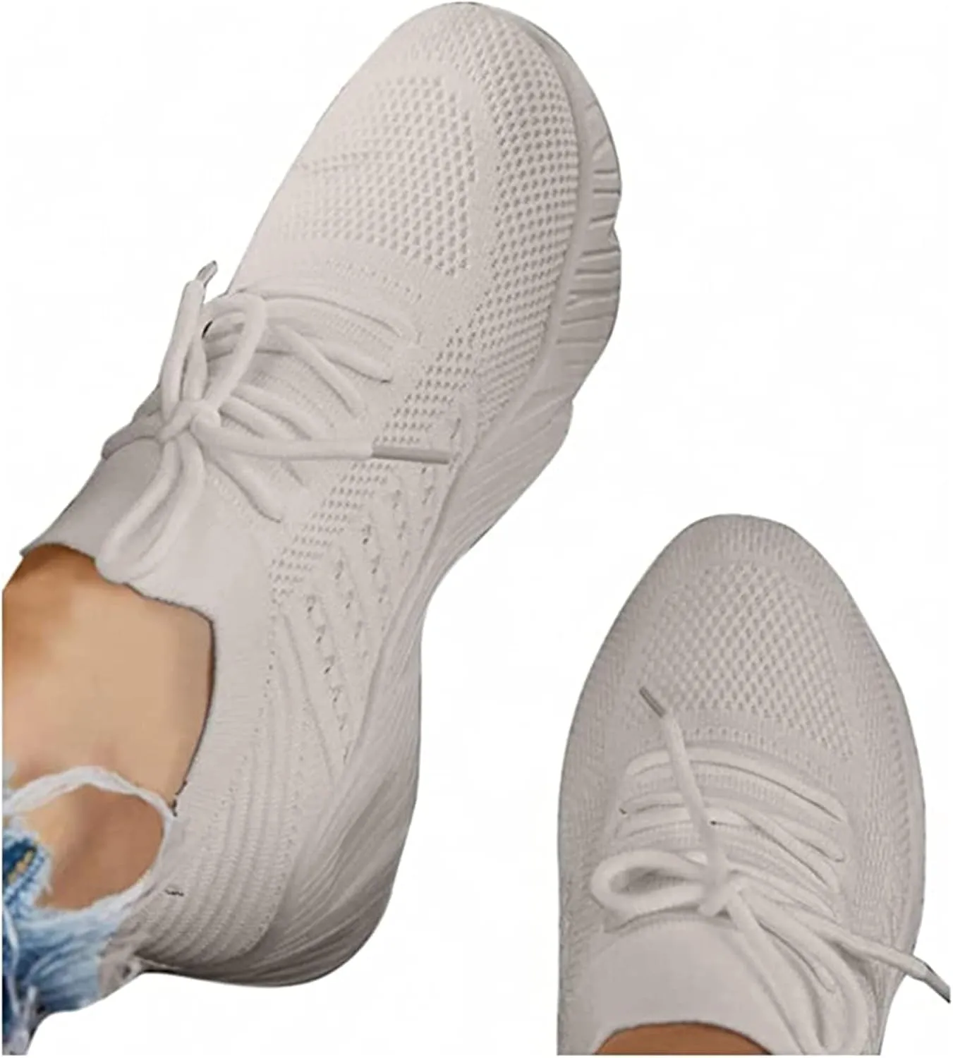 Lausiuoe Shoes For Women Sneakers Fashion Slip On Canvas Loafers Casual Classic Lightweight Comfort Flat Walking Shoes