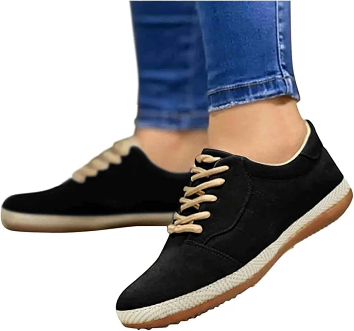 Lausiuoe Shoes for Women Sneakers Slip On Comfortable Casual Fashion Sneakers Walking Classic Lightweight Canvas Flat Loafers