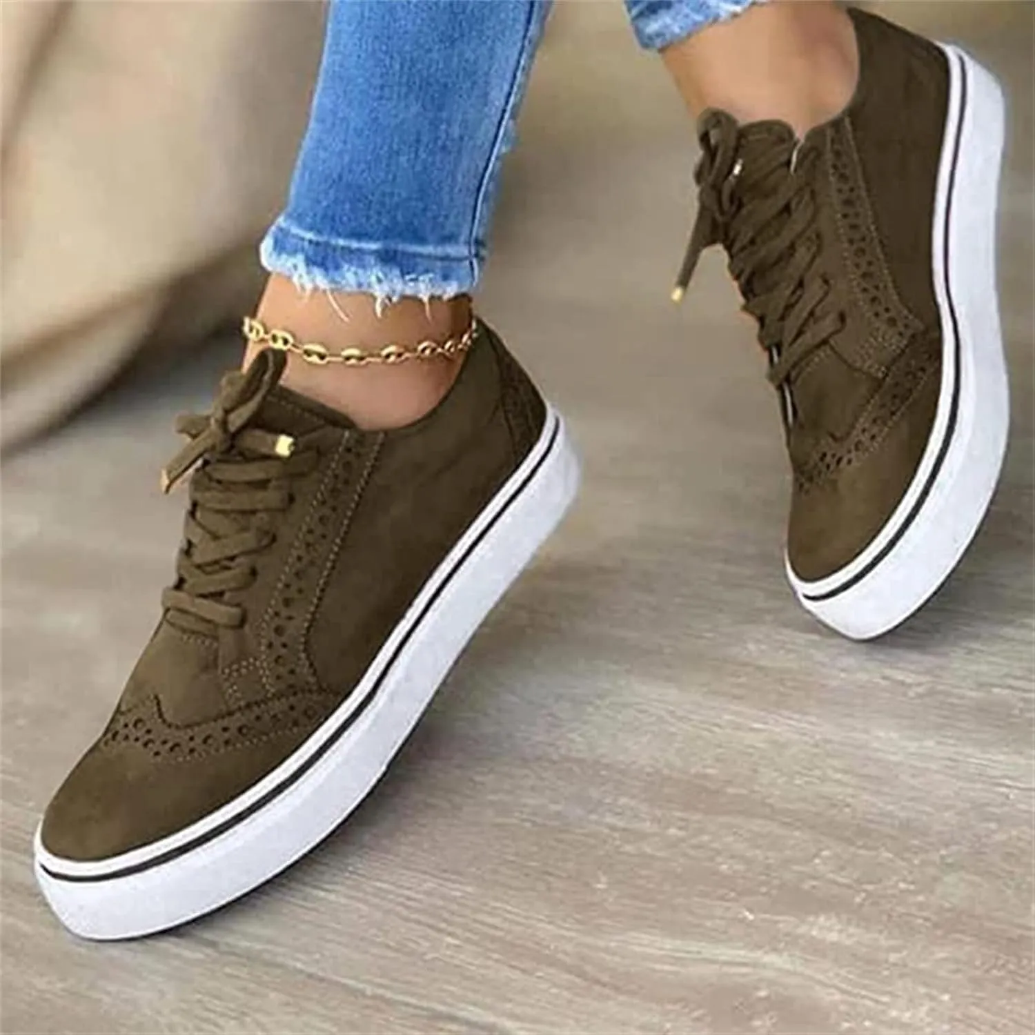 Lausiuoe Shoes For Women Sneakers Trendy Comfortable Casual Fashion Walking Shoes Slip On Low Top Canvas Flat Loafers