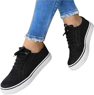 Lausiuoe Shoes For Women Sneakers Trendy Slip on Low Top Fashion Casual Classic Lightweight Comfort Walking Flat Loafers