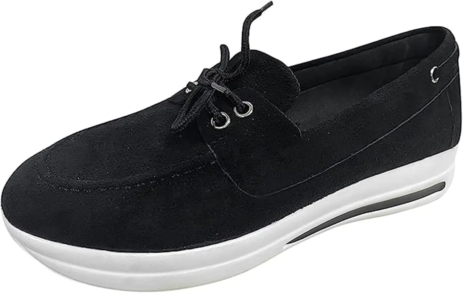 Lausiuoe Sneakers For Women Platform Slip On Comfortable Casual Fashion Walking Shoes Classic Lightweight Canvas Flat Loafers