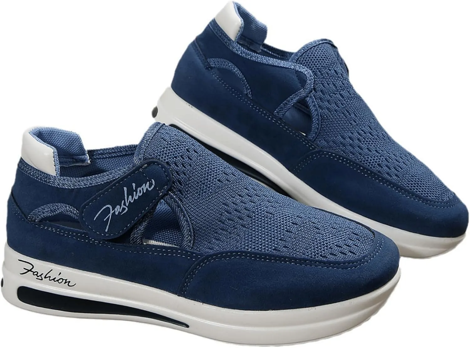 Lausiuoe Sneakers For Women Platform Slip On Fashion Canvas Shoes Lightweight Non-Slip Casual Comfortable Walking Flat Loafer